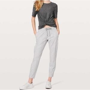 Lululemon On The Fly Jogger Pants Grey Womens Size 4 We Are From Space Nimbus